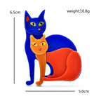 PENDRA Acrylic Two Cats Brooch
