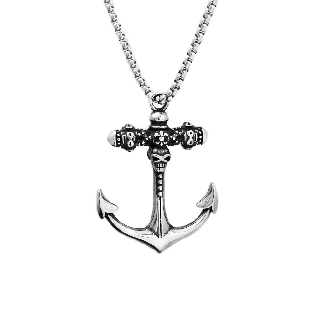 PENDRA Vikinganchor Stainless Steel Anchor Necklace