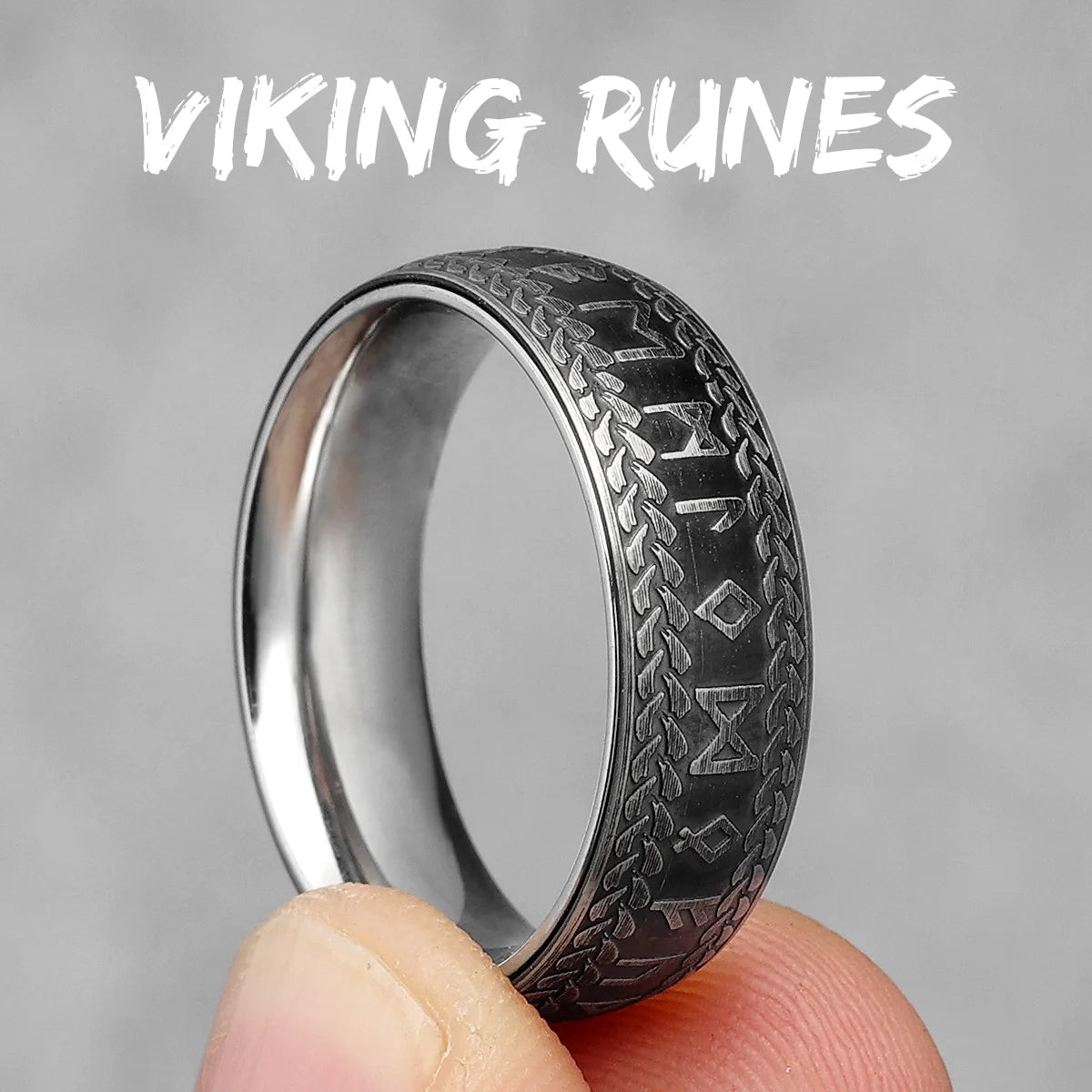 Vintage Nordic Viking Runes Celtic Knot Series Stainless Steel Womens Mens Rings Punk Biker Jewelry Creativity Gift Wholesale
