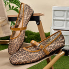PENDRA Leopard Mesh Flat Shoes