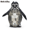 PENDRA Nightpenguin Black Crystal Penguin Brooch