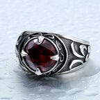 PENDRA Gems Carving Rock Steel Ring