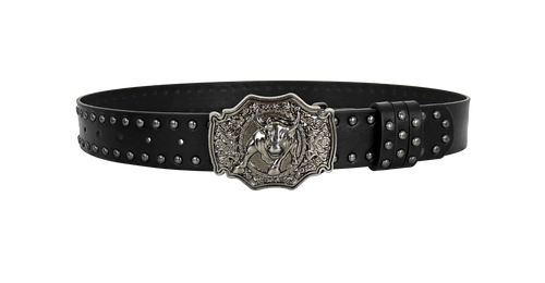 Luxury Desinger Belts For Women High Quality Punk Gothic Rivet Black Jeans Unisex Men Belt Male Paw Bull Buckle Waistband Man
