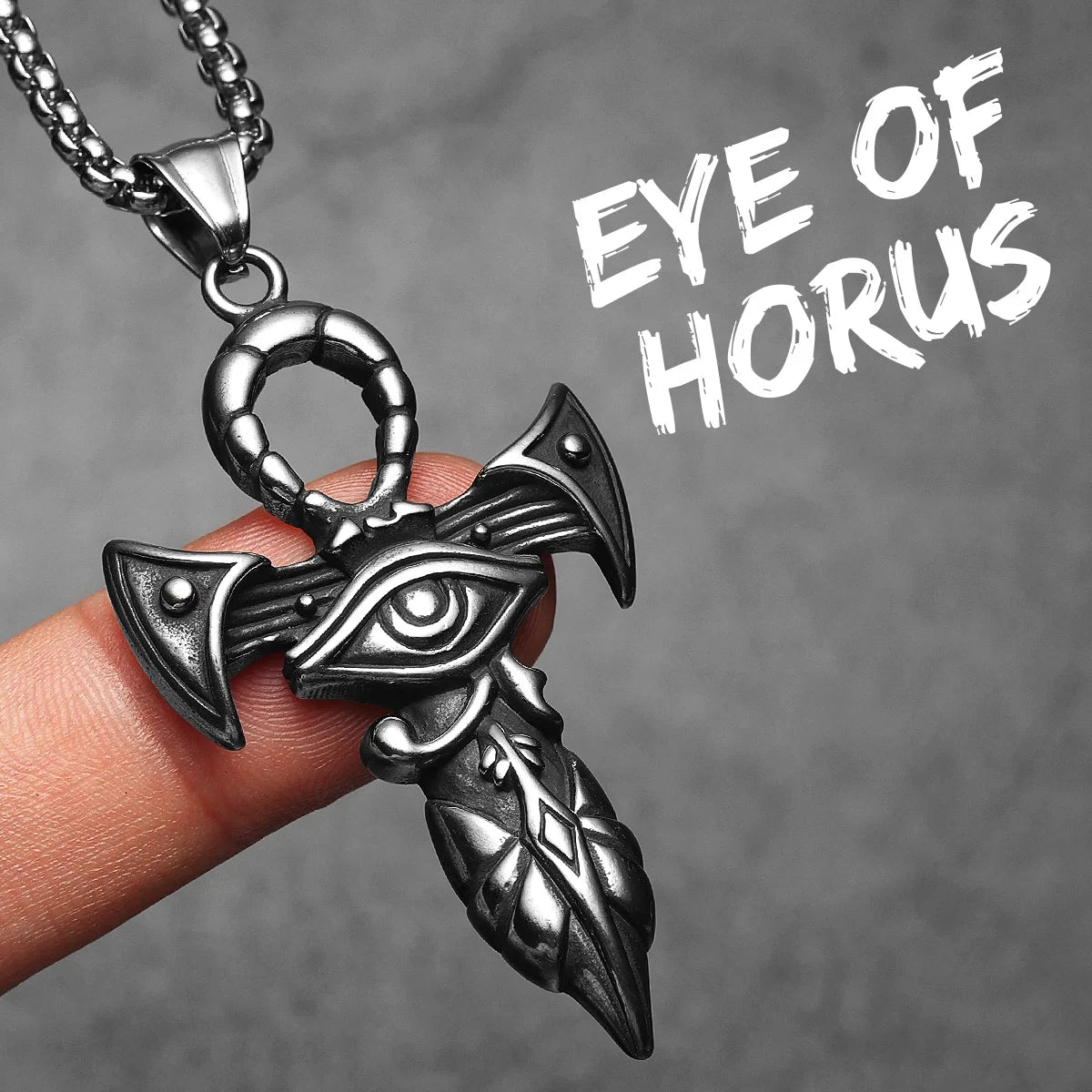 PENDRA Eye Horus Steel Necklace