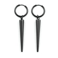 Gothic Silver Color Rivet Drop Earrings for Women Men Punk Hip Hop Metal Geometric Cone Pendant Earrings Y2K Party Jewelry Gift