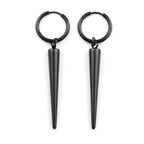 Gothic Silver Color Rivet Drop Earrings for Women Men Punk Hip Hop Metal Geometric Cone Pendant Earrings Y2K Party Jewelry Gift