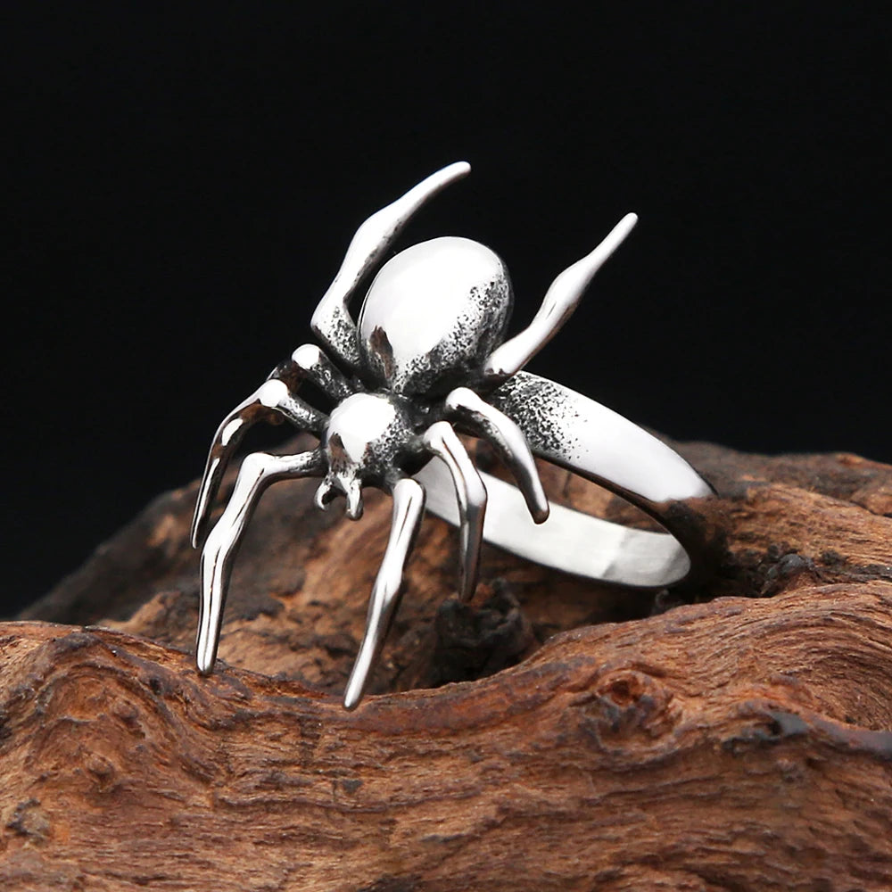 PENDRA Spiderweb 316L Stainless Steel Spider Ring