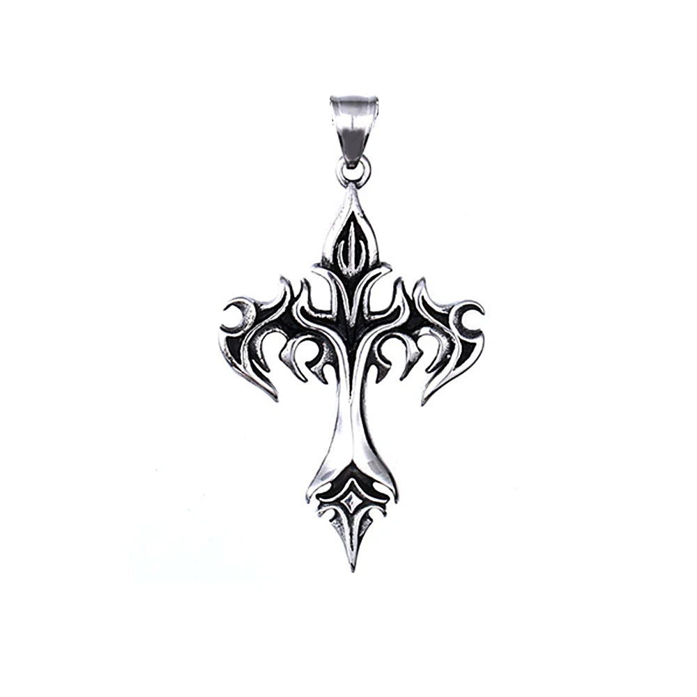 PENDRA Flamecross Gothic Flame Cross Pendant