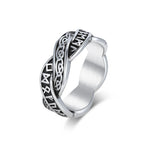 PENDRA Runering Stainless Steel Viking Rune Ring