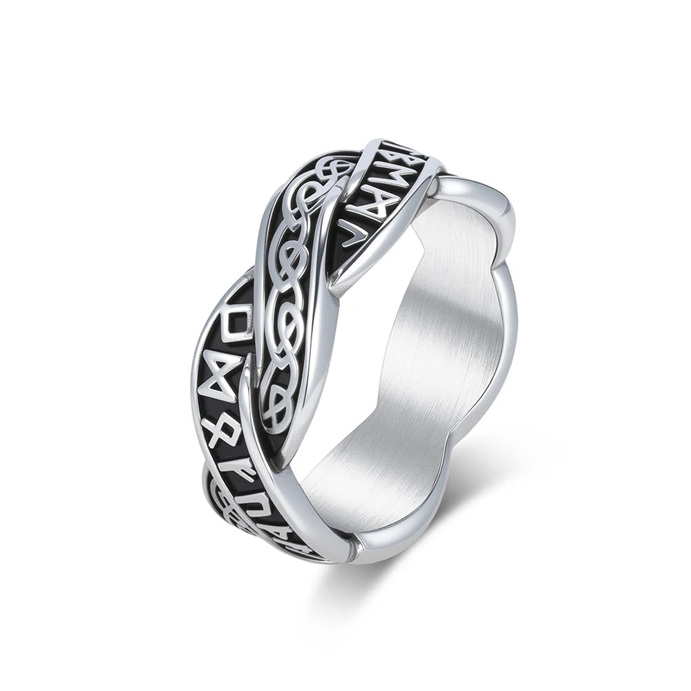 PENDRA Runering Stainless Steel Viking Rune Ring