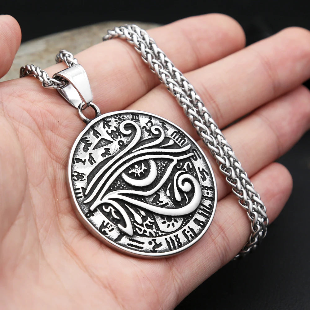 PENDRA Horus 316L Stainless Steel Eye of Horus Necklace