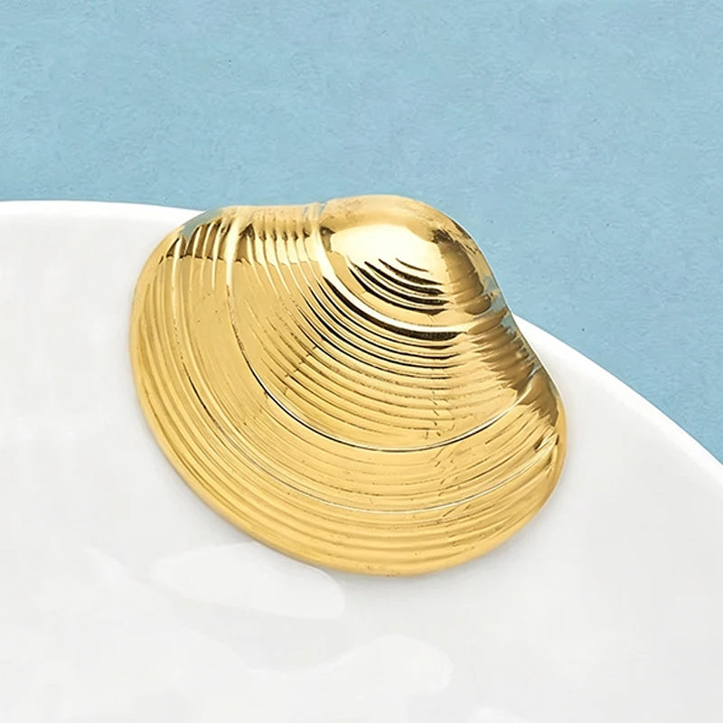 Wuli&baby Stainless Steel Shell Design Brooches For Women Unisex 2-color Easy Match Normcore Style Party Office Brooch Pins Gift