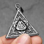 PENDRA Odin's Triangle Steel Necklace