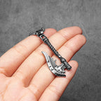 Viking Battle Axe Men Necklaces Stainless Steel Pendant Chain Women Punk Fashion Jewelry New In Accessories Gifts Wholesale