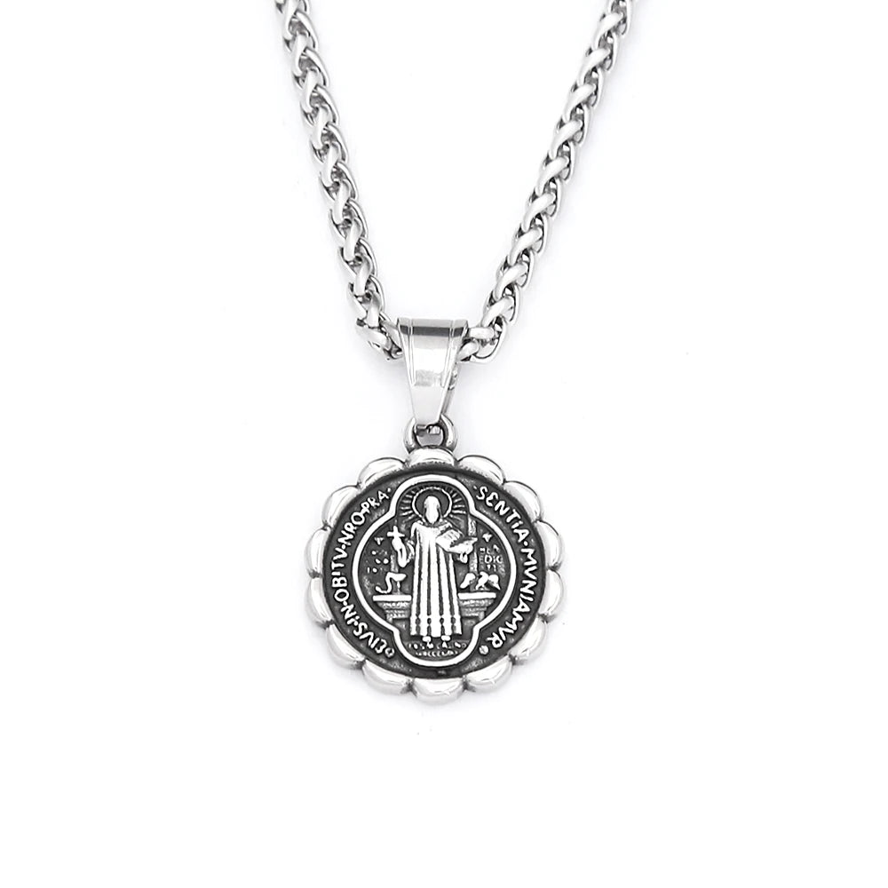 PENDRA Benedictus Vintage Catholic Saint Benedict Pendant