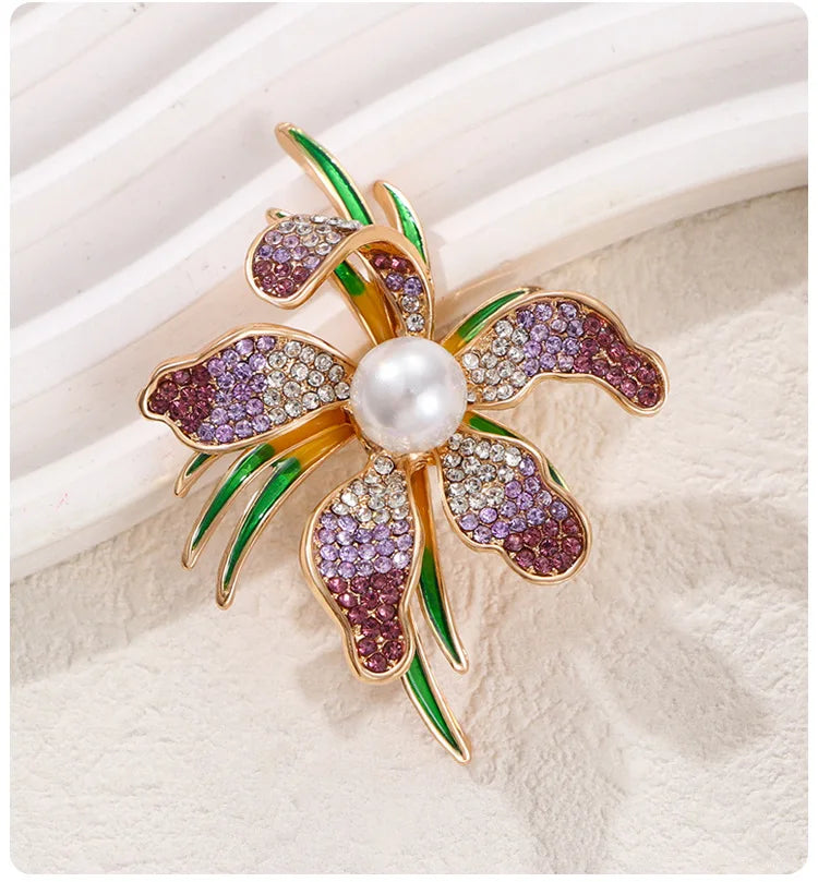 PENDRA Pearlina Pearl Flower Brooch