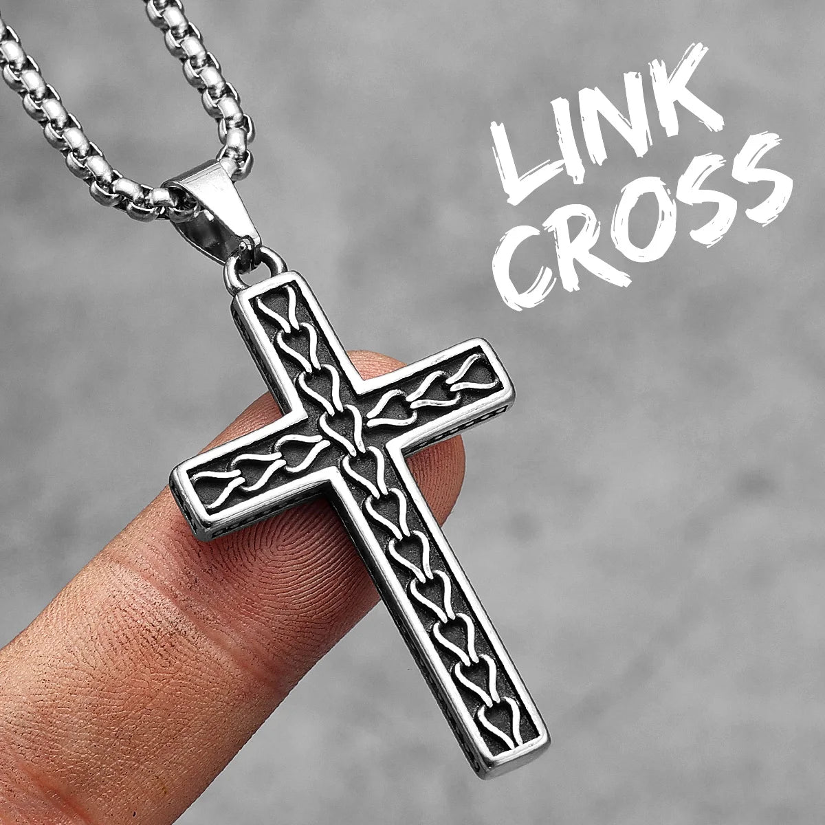 PENDRA Muticolor Religon Cross Steel Necklace