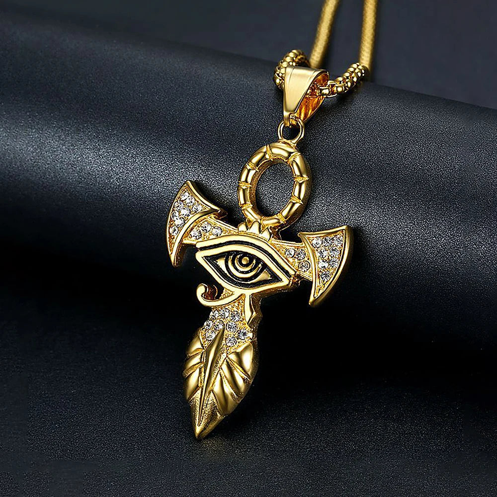 PENDRA Horusgold Gold-Color Eye of Horus Pendant Necklace