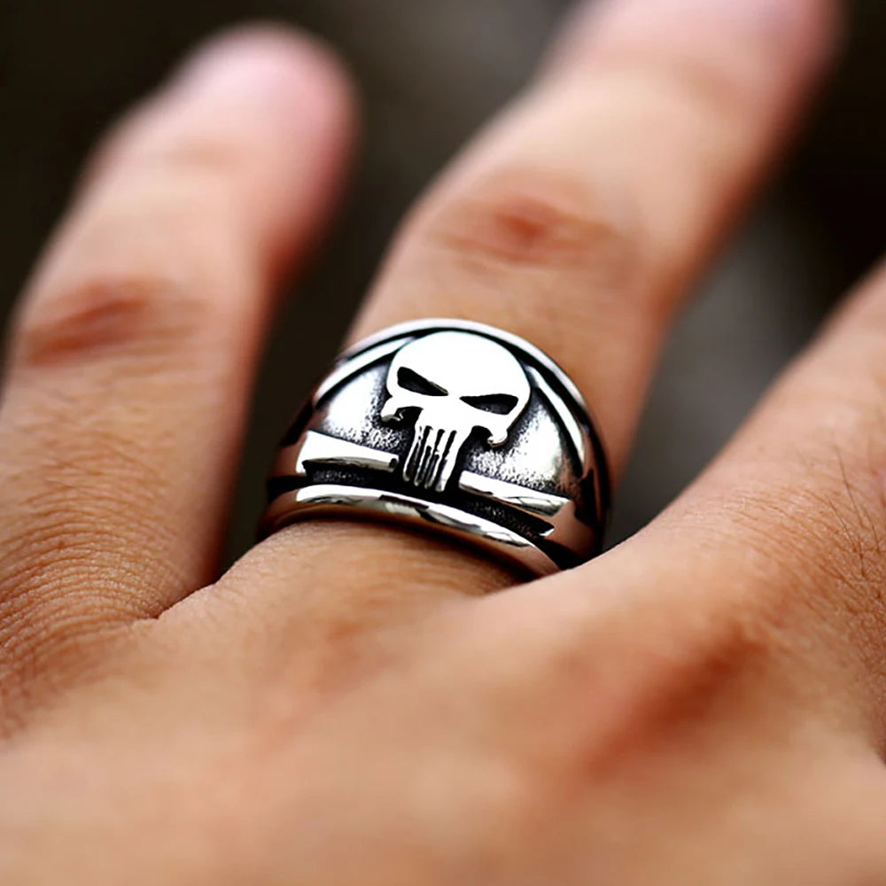 PENDRA Skullmask 316L Stainless Steel Skull Ring