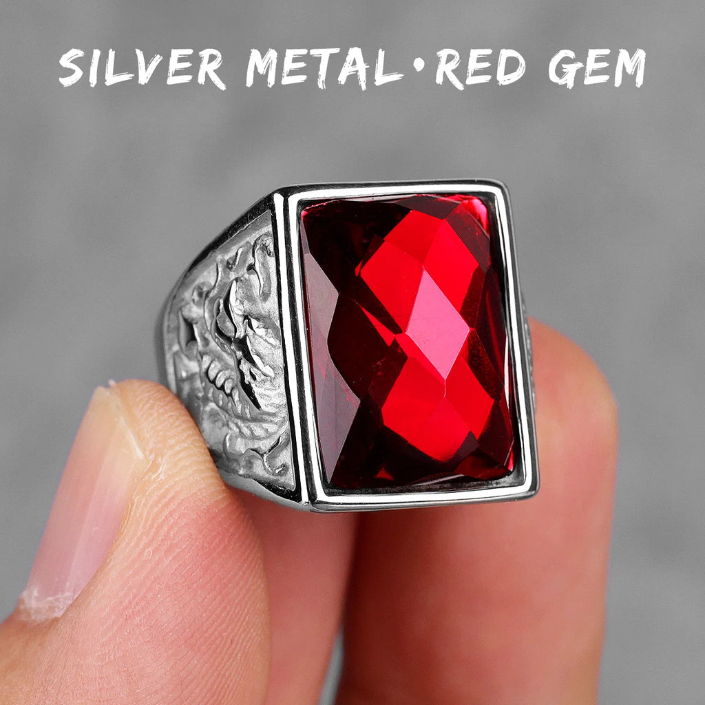 PENDRA Rhinestone Steel Ring