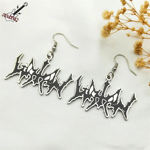 Hip Hop Black Metal WATAIN Band Pendant Drop Earring Stainless Steel Silver Color Music Earring Rock Fans Jewelry E7738S06