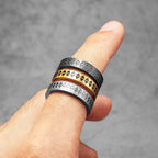 PENDRA Sawtooth Totem Rock Steel Ring
