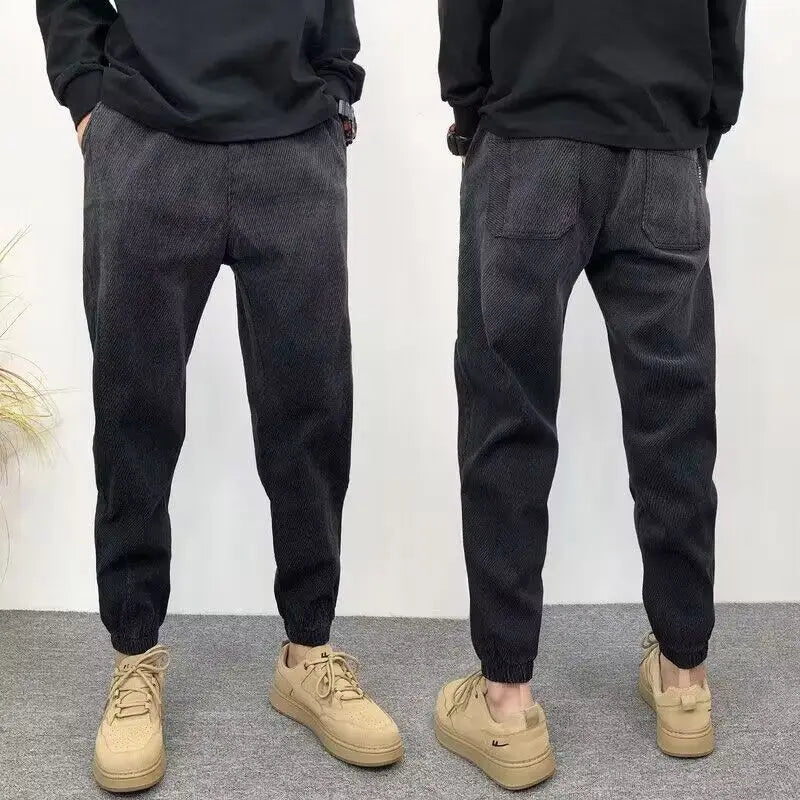 Gradual Change Color 2025 Tied Jeans Men's Summer New Loose Ruffian Handsome Small Feet Pants Trendy Brand Harlan Casual Pants
