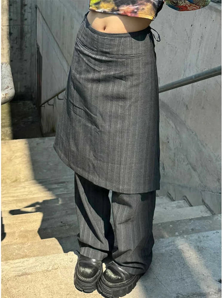 PENDRA Striped Fart Curtain Pants