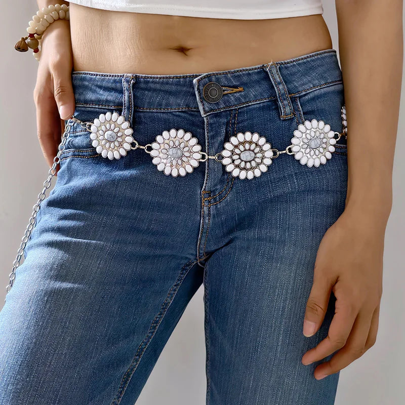 High-Quality Luxury Desiner Bohemian Ethnic Retro Waist Chain Alloy Skirt Decoration Belt Unique Personality Fashion Accessories