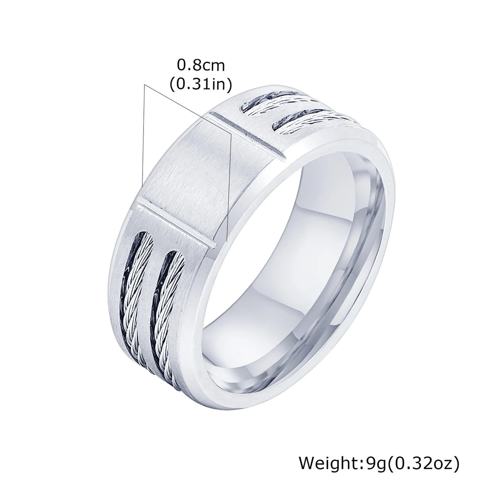 Personalized Chunky Ring for Men Boys,Engrave Initals Image Symbol Stainless Steel Ring,Stylish Jewelry Gift to Dad Husband