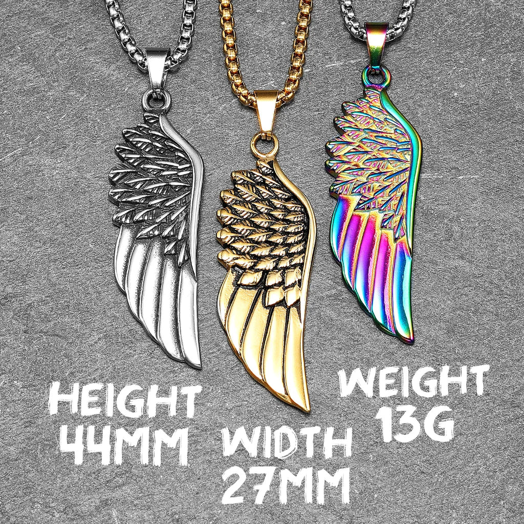PENDRA Angel Wings Animal Steel Necklace