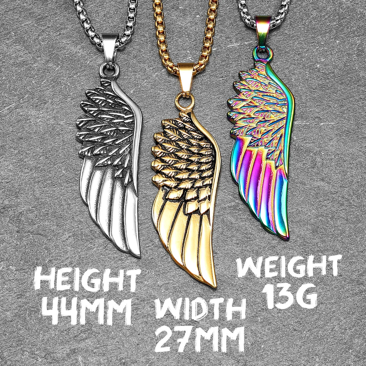 PENDRA Angel Wings Animal Steel Necklace