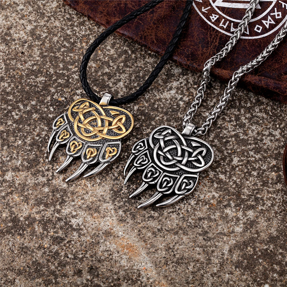 PENDRA Bear Claw Norse Necklace