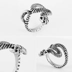 PENDRA Animal Snake Bone Steel Ring