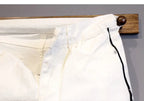 Summer Thin Luxury Designer Slim-Fit Men's Jeans Shorts Boyfriend White Color Striped Street Wear Cotton Casual Short Trousers