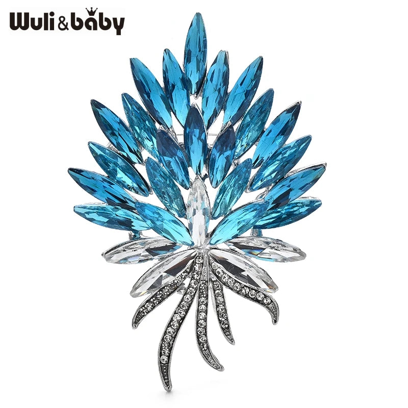 PENDRA Florina Crystal Flower Bouquet Brooch