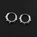 Gothic Punk Barbed Wire Spike Hoop Earrings Stainless Steel Huggie Hoops Street Ear Jewelry Emo Alt Teens Men Piercing Decor