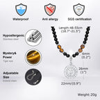 TIBETAN BUDDHIST PHURBA KILAYA THE MAGIC KNIFE WITH TIGER’S EYE LAVA STONE NECKLACE FOR MEN JEWELRY