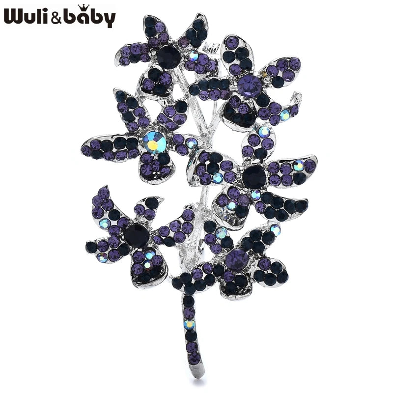 PENDRA Florielle6 Rhinestone Brooch