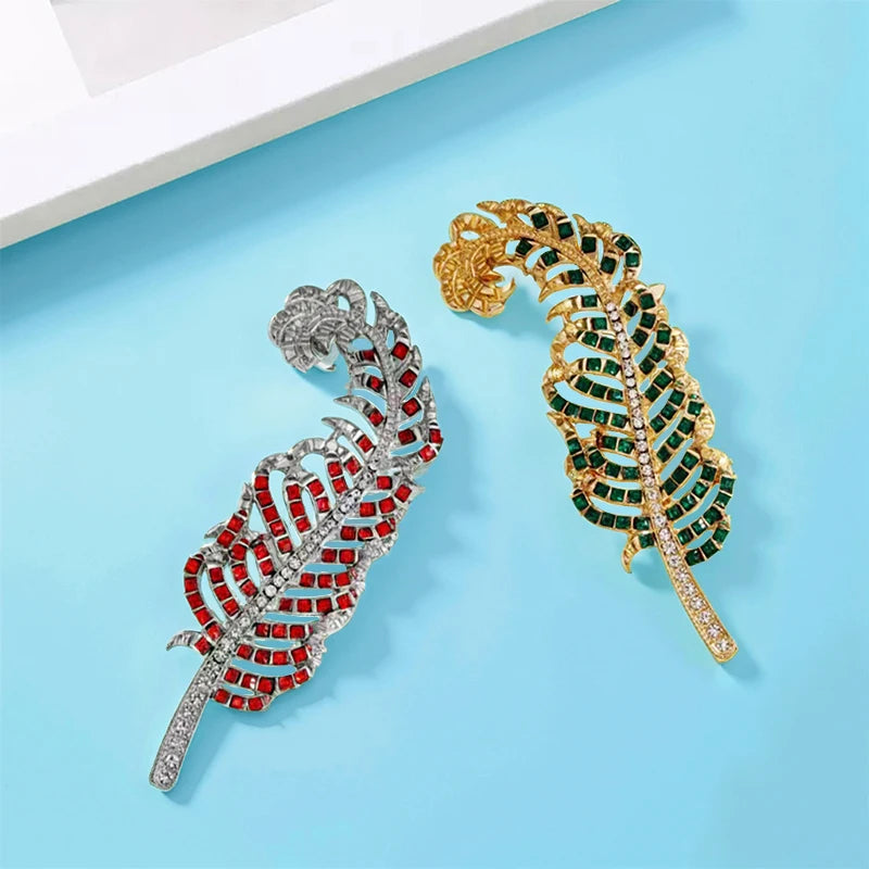 PENDRA Featherella 2-Color Luxury Feather Brooch
