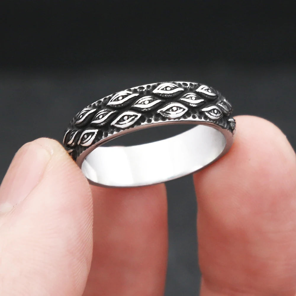 PENDRA EvilEye 316L Stainless Steel Evil Eye Ring