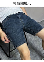 Men's Denim Shorts 2025 Summer Thin Five-point Pants Versatile Simple CowBoys Korean Blue Overalls Denim Short Medium Pants Man