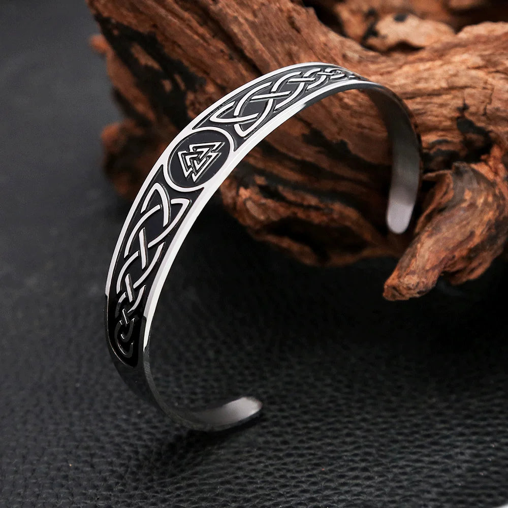 PENDRA Valknut Viking Stainless Steel Bracelet