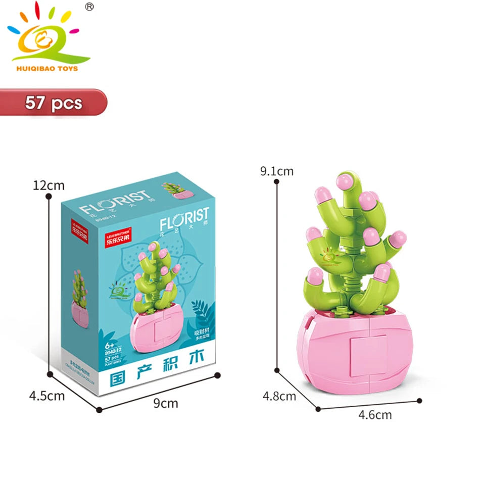 PENDRA Succulent Potted Floral Building Set