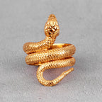 PENDRA Golden Snake Animal Ring
