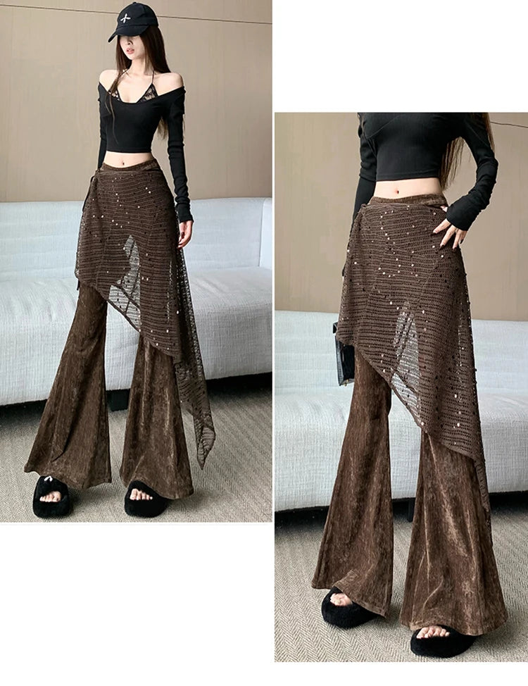 PENDRA Sequin Fart Curtain Pants