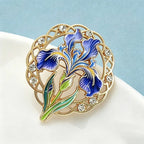 PENDRA Iriselle Famous Painting Iris Flower Brooch