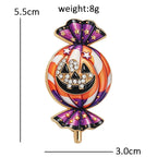 PENDRA Candyra Halloween Enamel Pumpkin Brooch