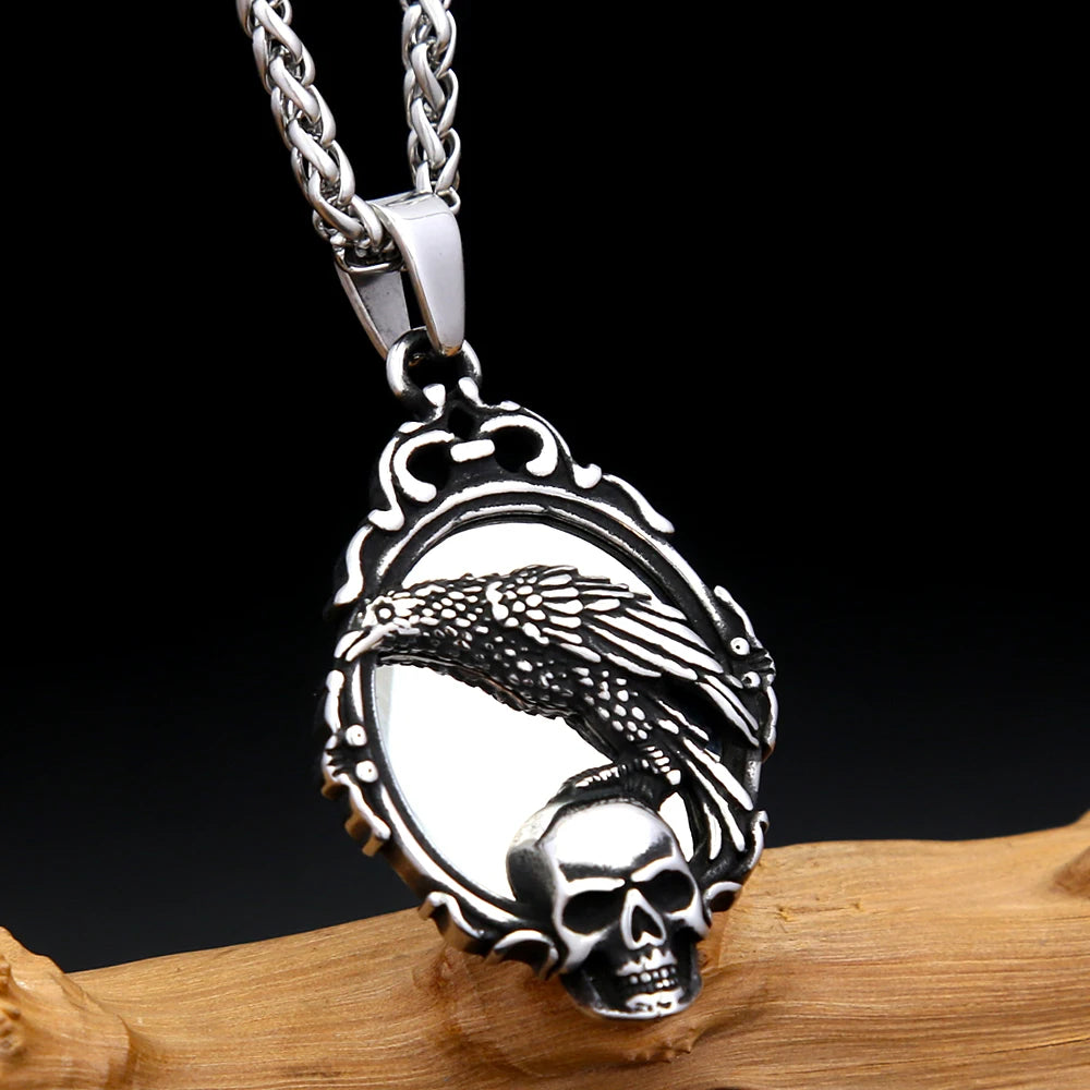 PENDRA Magicmirror Gothic Skull Magic Mirror Pendant