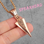 PENDRA Spartan Spearhead Boyfriend Steel Necklace